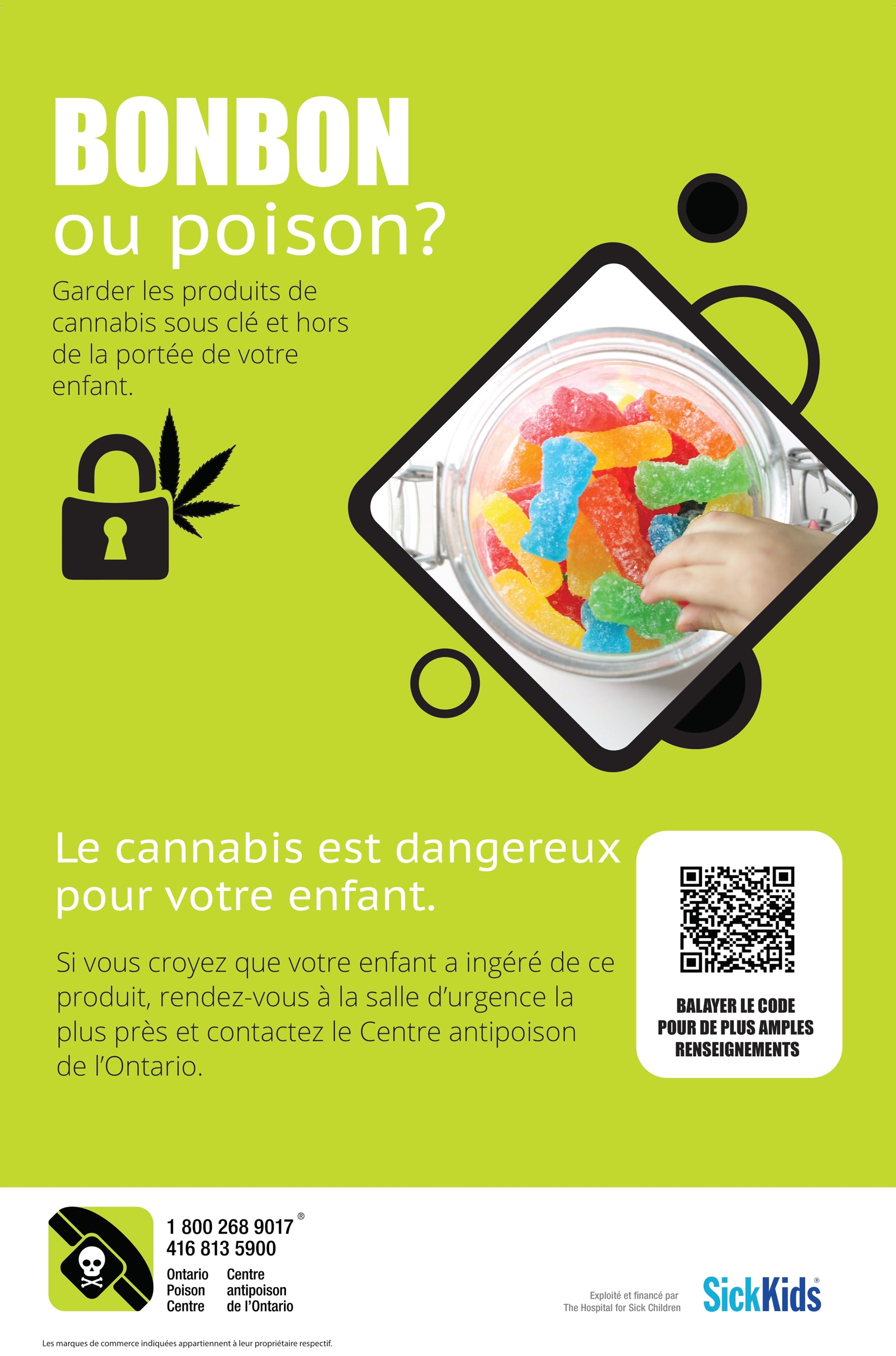 Affiche de cannabis de CAO